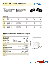 Datasheet RD-2405D manufacturer Recom